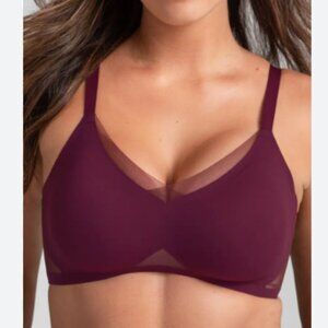 ✨ Honeylove LiftWear Crossover Bra – XL – Fig / Deep Wine ✨